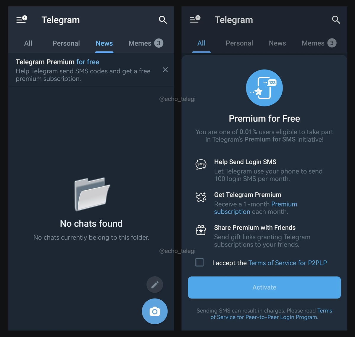 Telegram предлагает бесплатный Premium!